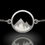 Fashion, accesorii si bijuterii - Femei - Bijuterii femei - Bratari femei - Bratara cu lantisor din argint model Munti - Infinity.ro