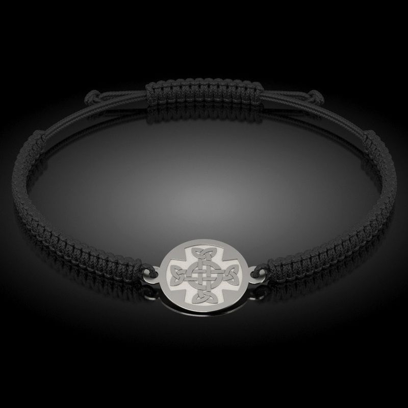 Fashion, accesorii si bijuterii - Femei - Bijuterii femei - Bratari femei - Bratara din argint cu snur model Ortodox 11 - Infinity.ro