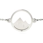 Fashion, accesorii si bijuterii - Femei - Bijuterii femei - Bratari femei - Bratara cu lantisor din argint model Munti - Infinity.ro