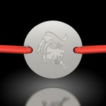 Fashion, accesorii si bijuterii - Femei - Bijuterii femei - Bratari femei - Bratara din argint cu snur rosu model Leu - Infinity.ro