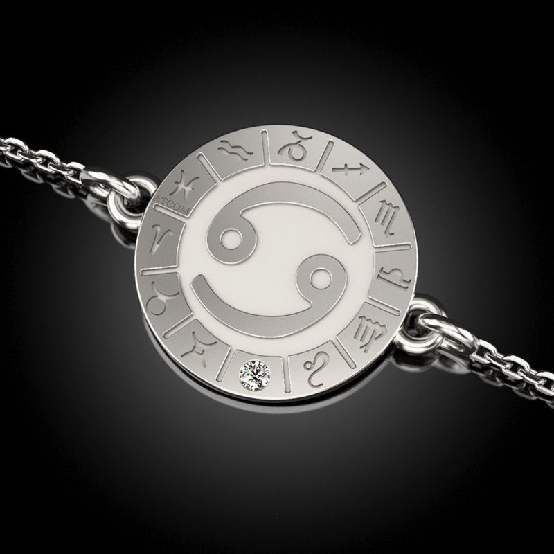 Fashion, accesorii si bijuterii - Femei - Bijuterii femei - Bratari femei - Bratara cu lantisor din argint model Cancer - Infinity.ro