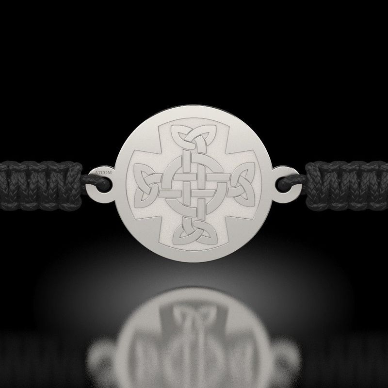 Fashion, accesorii si bijuterii - Femei - Bijuterii femei - Bratari femei - Bratara din argint cu snur model Ortodox 11 - Infinity.ro