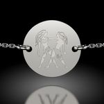 Fashion, accesorii si bijuterii - Femei - Bijuterii femei - Bratari femei - Bratara cu lantisor din argint model Gemeni - Infinity.ro