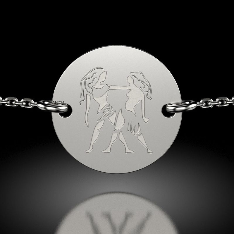 Fashion, accesorii si bijuterii - Femei - Bijuterii femei - Bratari femei - Bratara cu lantisor din argint model Gemeni - Infinity.ro