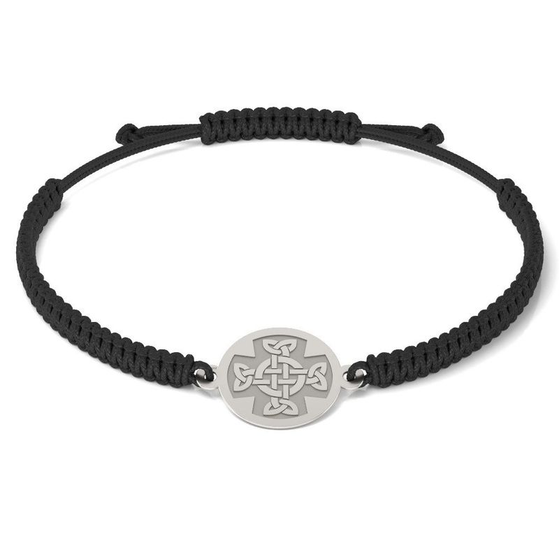 Fashion, accesorii si bijuterii - Femei - Bijuterii femei - Bratari femei - Bratara din argint cu snur model Ortodox 11 - Infinity.ro