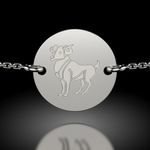 Fashion, accesorii si bijuterii - Femei - Bijuterii femei - Bratari femei - Bratara cu lantisor din argint model Berbec - Infinity.ro