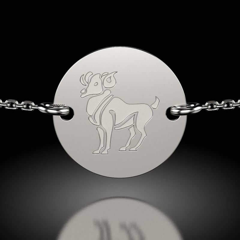 Fashion, accesorii si bijuterii - Femei - Bijuterii femei - Bratari femei - Bratara cu lantisor din argint model Berbec - Infinity.ro