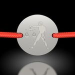 Fashion, accesorii si bijuterii - Femei - Bijuterii femei - Bratari femei - Bratara din argint cu snur rosu model Balanta - Infinity.ro