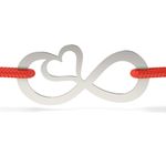 Fashion, accesorii si bijuterii - Femei - Bijuterii femei - Bratari femei - Bratara din argint model Infinit cu inima - Infinity.ro