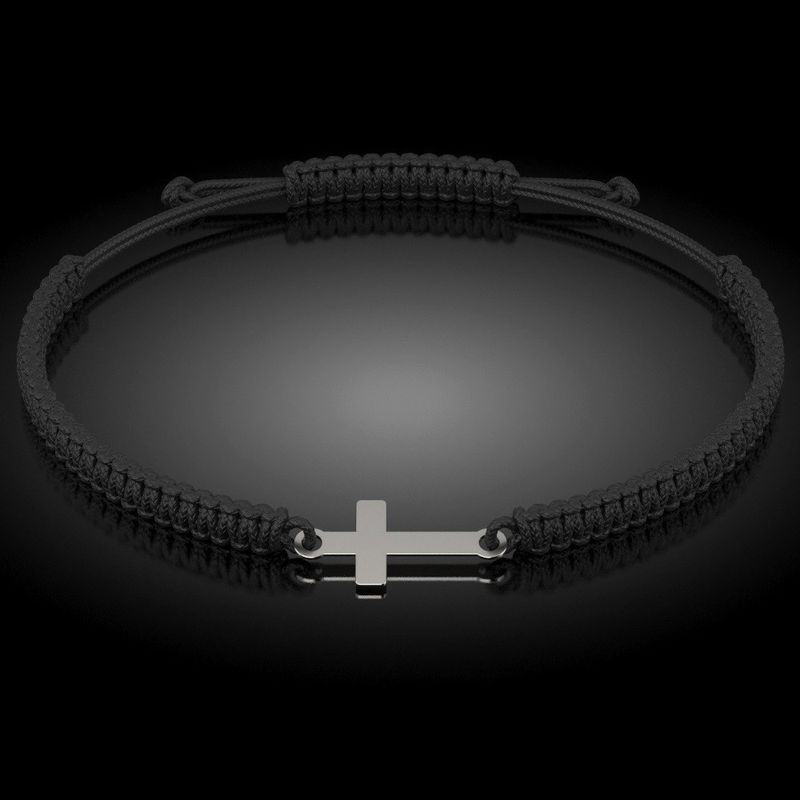 Fashion, accesorii si bijuterii - Femei - Bijuterii femei - Bratari femei - Bratara din argint cu snur model Ortodox 02 - Infinity.ro