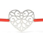 Fashion, accesorii si bijuterii - Femei - Bijuterii femei - Bratari femei - Bratara din argint model Inima dantelata - Infinity.ro