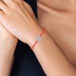 Fashion, accesorii si bijuterii - Femei - Bijuterii femei - Bratari femei - Bratara din argint cu snur rosu model Rac - Infinity.ro