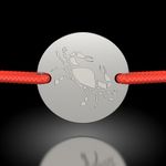 Fashion, accesorii si bijuterii - Femei - Bijuterii femei - Bratari femei - Bratara din argint cu snur rosu model Rac - Infinity.ro