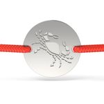 Fashion, accesorii si bijuterii - Femei - Bijuterii femei - Bratari femei - Bratara din argint cu snur rosu model Rac - Infinity.ro