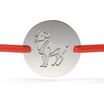 Fashion, accesorii si bijuterii - Femei - Bijuterii femei - Bratari femei - Bratara din argint cu snur rosu model Berbec - Infinity.ro