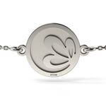 Fashion, accesorii si bijuterii - Femei - Bijuterii femei - Bratari femei - Bratara cu lantisor din argint model Floare de lotus gravata - Infinity.ro
