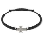 Fashion, accesorii si bijuterii - Femei - Bijuterii femei - Bratari femei - Bratara din argint cu snur impletit model Ortodox 05 - Infinity.ro