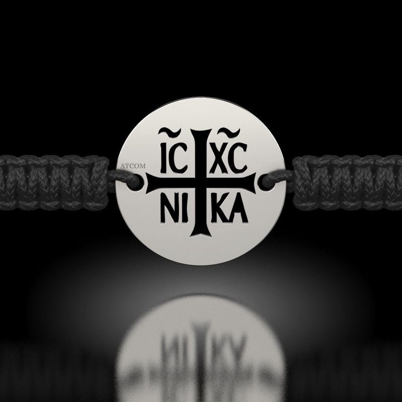 Fashion, accesorii si bijuterii - Femei - Bijuterii femei - Bratari femei - Bratara din argint cu snur model Ortodox 14 - Infinity.ro