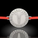 Fashion, accesorii si bijuterii - Femei - Bijuterii femei - Bratari femei - Bratara din argint cu snur rosu model Aries - Infinity.ro