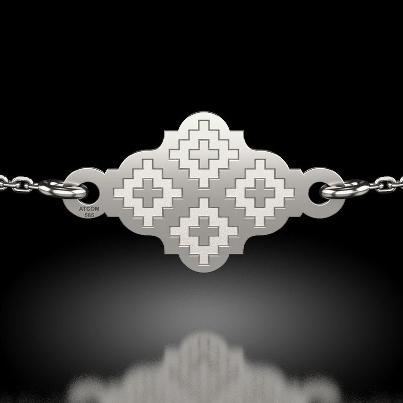 Fashion, accesorii si bijuterii - Femei - Bijuterii femei - Bratari femei - Bratara cu lantisor din argint Motive Traditionale Ardeal - Infinity.ro