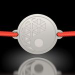 Fashion, accesorii si bijuterii - Femei - Bijuterii femei - Bratari femei - Bratara din argint cu snur model Yin si Yang Traditional - Infinity.ro