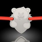 Fashion, accesorii si bijuterii - Femei - Bijuterii femei - Bratari femei - Bratara din argint cu snur model Love little bear - Infinity.ro