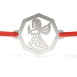 Fashion, accesorii si bijuterii - Femei - Bijuterii femei - Bratari femei - Bratara din argint cu snur rosu model Lumina divina - Infinity.ro