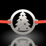 Fashion, accesorii si bijuterii - Femei - Bijuterii femei - Bratari femei - Bratara din argint cu snur model Bradutul sclipitor - Infinity.ro