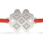 Fashion, accesorii si bijuterii - Femei - Bijuterii femei - Bratari femei - Bratara din argint cu snur model Trifoi traditional - Infinity.ro