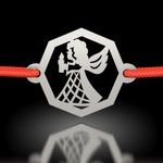 Fashion, accesorii si bijuterii - Femei - Bijuterii femei - Bratari femei - Bratara din argint cu snur rosu model Lumina divina - Infinity.ro