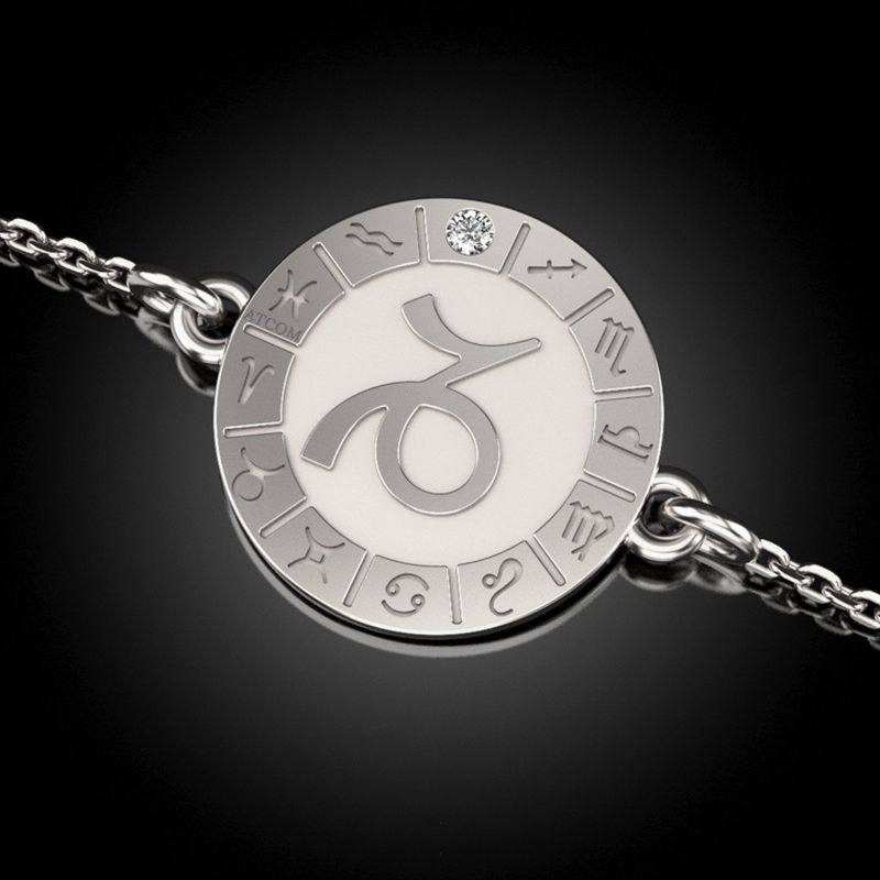 Fashion, accesorii si bijuterii - Femei - Bijuterii femei - Bratari femei - Bratara cu lantisor din argint model Capricornus - Infinity.ro