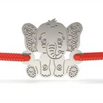 Fashion, accesorii si bijuterii - Femei - Bijuterii femei - Bratari femei - Bratara din argint cu snur model Elefant Dantelat - Infinity.ro