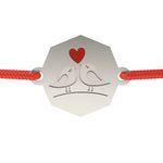 Fashion, accesorii si bijuterii - Femei - Bijuterii femei - Bratari femei - Bratara din argint cu snur model Love song - Infinity.ro