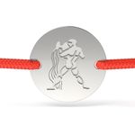 Fashion, accesorii si bijuterii - Femei - Bijuterii femei - Bratari femei - Bratara din argint cu snur rosu model Varsator - Infinity.ro