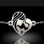 Fashion, accesorii si bijuterii - Femei - Bijuterii femei - Bratari femei - Bratara cu lantisor din argint model Mama si Fiica - Infinity.ro