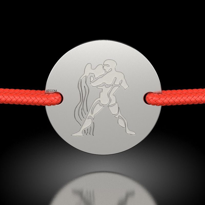 Fashion, accesorii si bijuterii - Femei - Bijuterii femei - Bratari femei - Bratara din argint cu snur rosu model Varsator - Infinity.ro