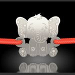 Fashion, accesorii si bijuterii - Femei - Bijuterii femei - Bratari femei - Bratara din argint cu snur model Elefant Dantelat - Infinity.ro