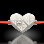 Fashion, accesorii si bijuterii - Femei - Bijuterii femei - Bratari femei - Bratara din argint cu snur rosu model Diamantul Romanesc - Infinity.ro