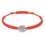 Fashion, accesorii si bijuterii - Femei - Bijuterii femei - Bratari femei - Bratara din argint cu snur impletit rosu model Best Mom - Infinity.ro