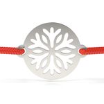 Fashion, accesorii si bijuterii - Femei - Bijuterii femei - Bratari femei - Bratara din argint cu snur model Fulg divin - Infinity.ro