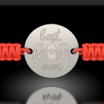 Fashion, accesorii si bijuterii - Femei - Bijuterii femei - Bratari femei - Bratara din argint cu snur impletit rosu model Best Mom - Infinity.ro