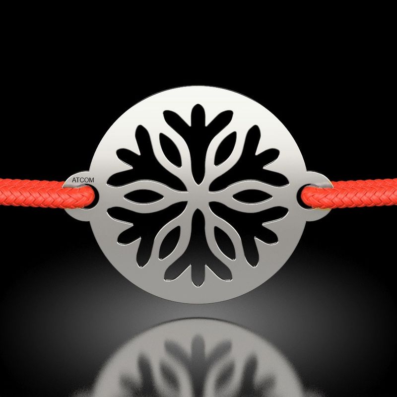 Fashion, accesorii si bijuterii - Femei - Bijuterii femei - Bratari femei - Bratara din argint cu snur model Fulg divin - Infinity.ro