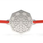 Fashion, accesorii si bijuterii - Femei - Bijuterii femei - Bratari femei - Bratara din argint cu snur model Fulg luminos - Infinity.ro