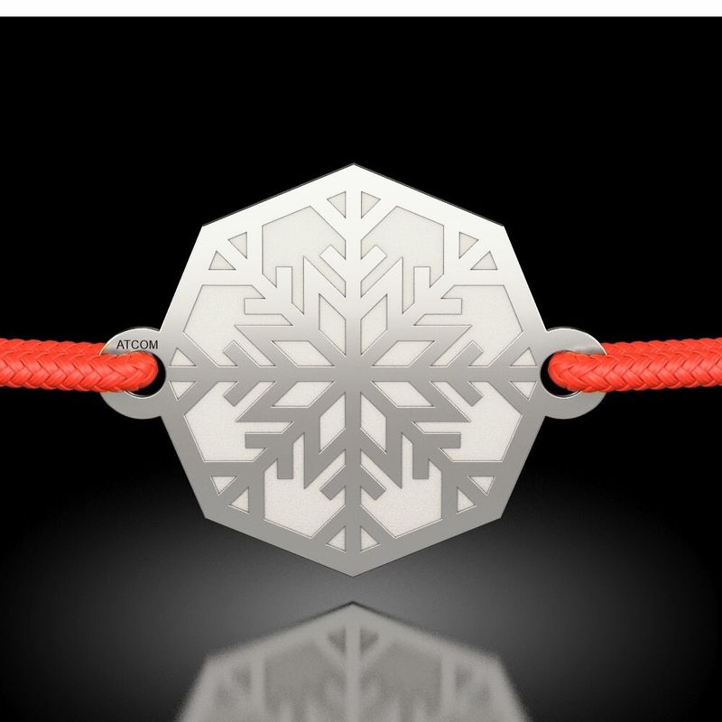 Fashion, accesorii si bijuterii - Femei - Bijuterii femei - Bratari femei - Bratara din argint cu snur model Fulg luminos - Infinity.ro