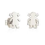 Fashion, accesorii si bijuterii - Femei - Bijuterii femei - Cercei femei - Cercei din argint model Banut Fetita cu codite - Infinity.ro