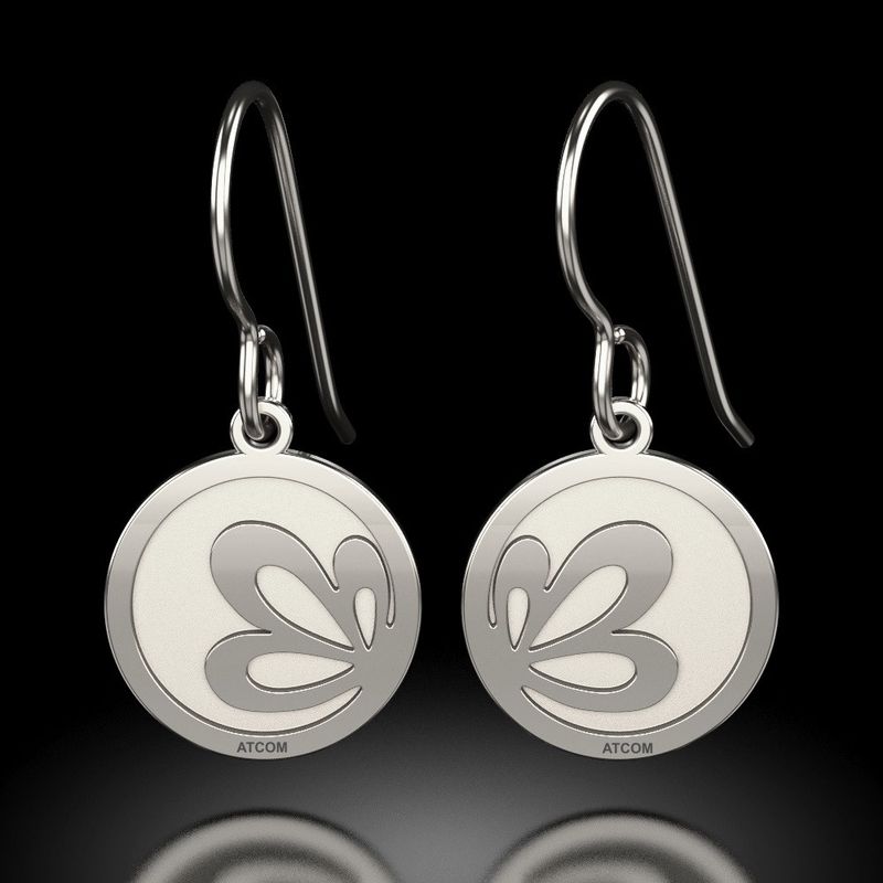 Fashion, accesorii si bijuterii - Femei - Bijuterii femei - Cercei femei - Cercei din argint model Floare de lotus gravata - Infinity.ro