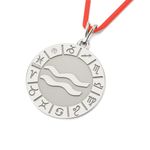 Fashion, accesorii si bijuterii - Femei - Bijuterii femei - Pandantive femei - Pandantiv din argint cu snur model Aquarius - Infinity.ro