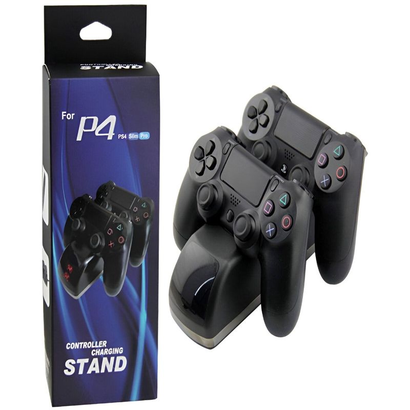 PC, gaming si accesorii - Gaming - Accesorii gaming - Controlere, Volane si Casti gaming - Stand de Incarcare Dubla Velixo®, 2 x Controller, Compatibilitate PlayStation PS4, Slim, Pro - Infinity.ro