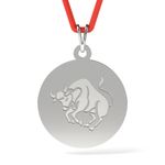 Fashion, accesorii si bijuterii - Femei - Bijuterii femei - Pandantive femei - Pandantiv din argint cu snur model Taur - Infinity.ro