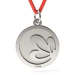 Fashion, accesorii si bijuterii - Femei - Bijuterii femei - Pandantive femei - Pandantiv din argint cu snur model Floare de lotus gravata - Infinity.ro